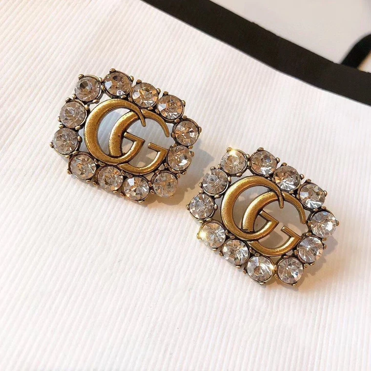 Masonry large border earrings