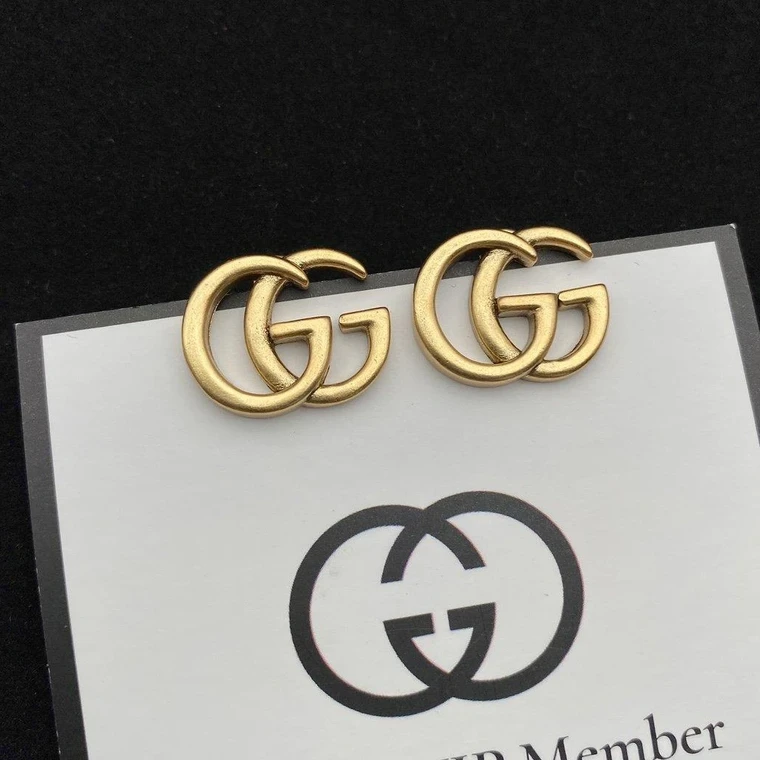 Classic letter stud earrings