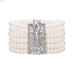 Alphabet pearl bracelet
