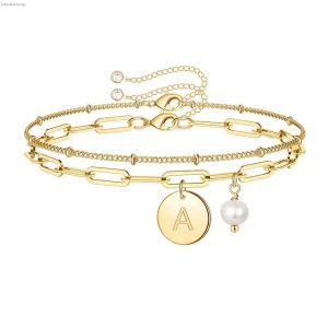 Alphabet pearl bracelet1