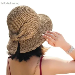 Bowknot FF fashionable straw hat
