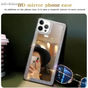 Colorful sparkling diamond mirror phone case for iphone