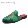 Embroidered fisherman slippers