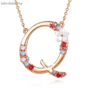 Floral Letter Necklace Bracelet