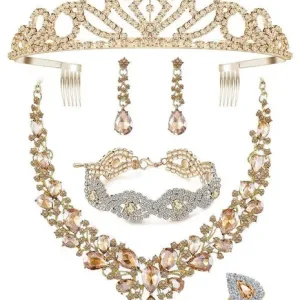 Golden jewelry set