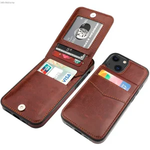 iPhone case with leather card holder