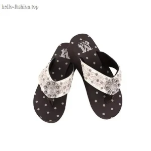 Jacquard embroidered sandals and slippers