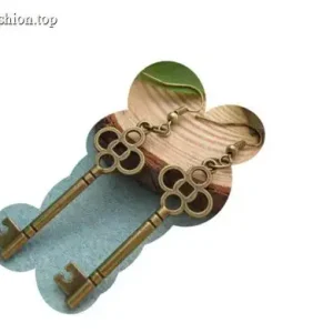 Key style earrings