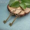 Key style earrings