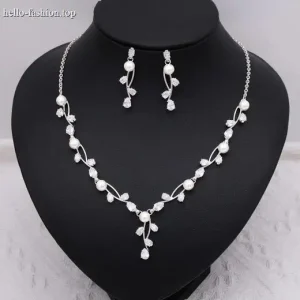 Key style necklace & earring jewelry set