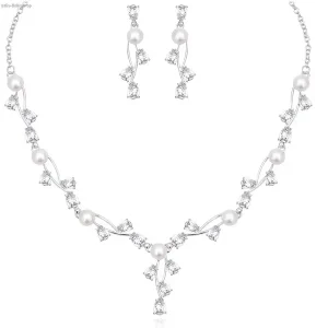 Key style necklace & earring jewelry set