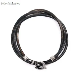 Leather cord bracelet