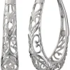 Masonry large border earrings