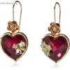 Peach Heart Masonry Earrings