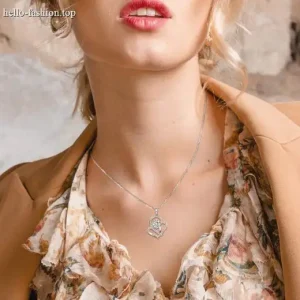 Peach Heart Necklace