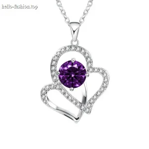 Peach Heart Necklace