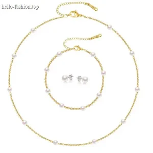 Pearl bracelet necklace
