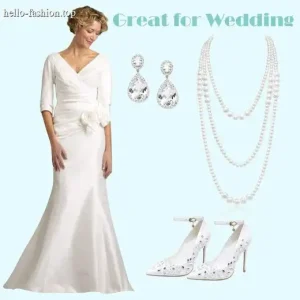 Pearl long necklace