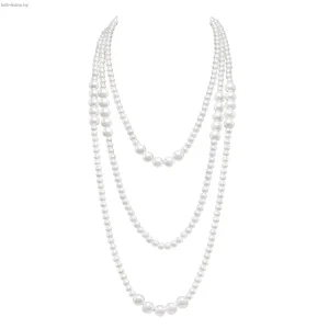Pearl long necklace