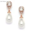 Pearl oval earrings