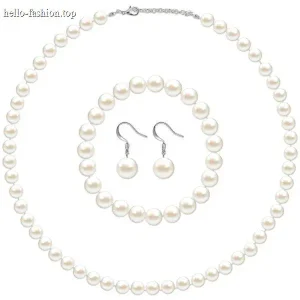 Pearl set necklace bracelet