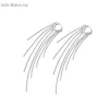 Silver Tassel Pendant Earrings